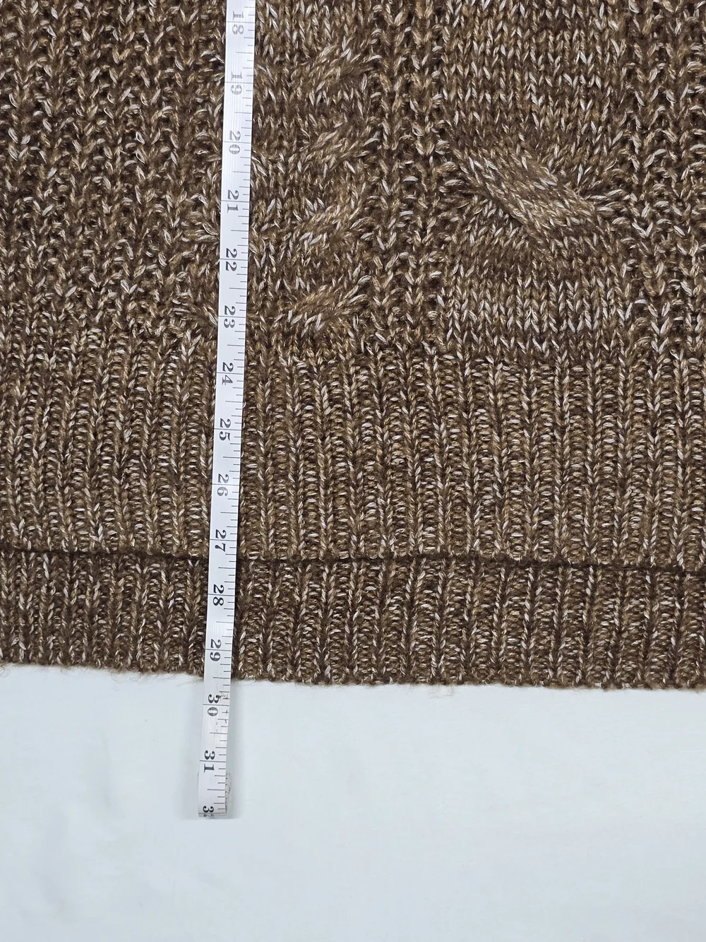 Universal Thread Brown Marled Chunky Cable Knit Cowl Neck Sweater Medium - Picture 3 of 9